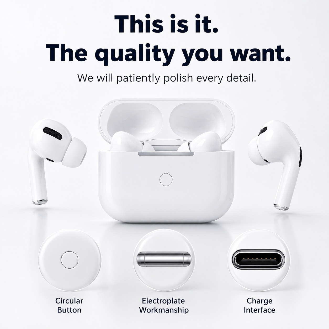 Wireless Bluetooth Earphones with Noise Cancellation