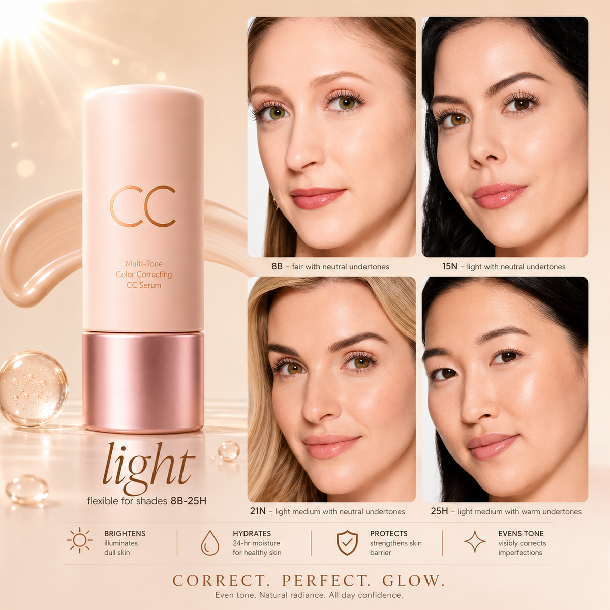Multi-Tone Color Correcting CC Serum